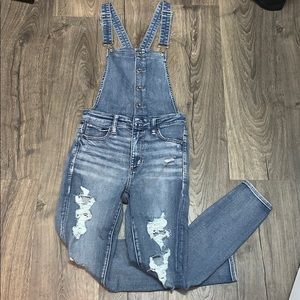 Skinny jean overalls size 4 short